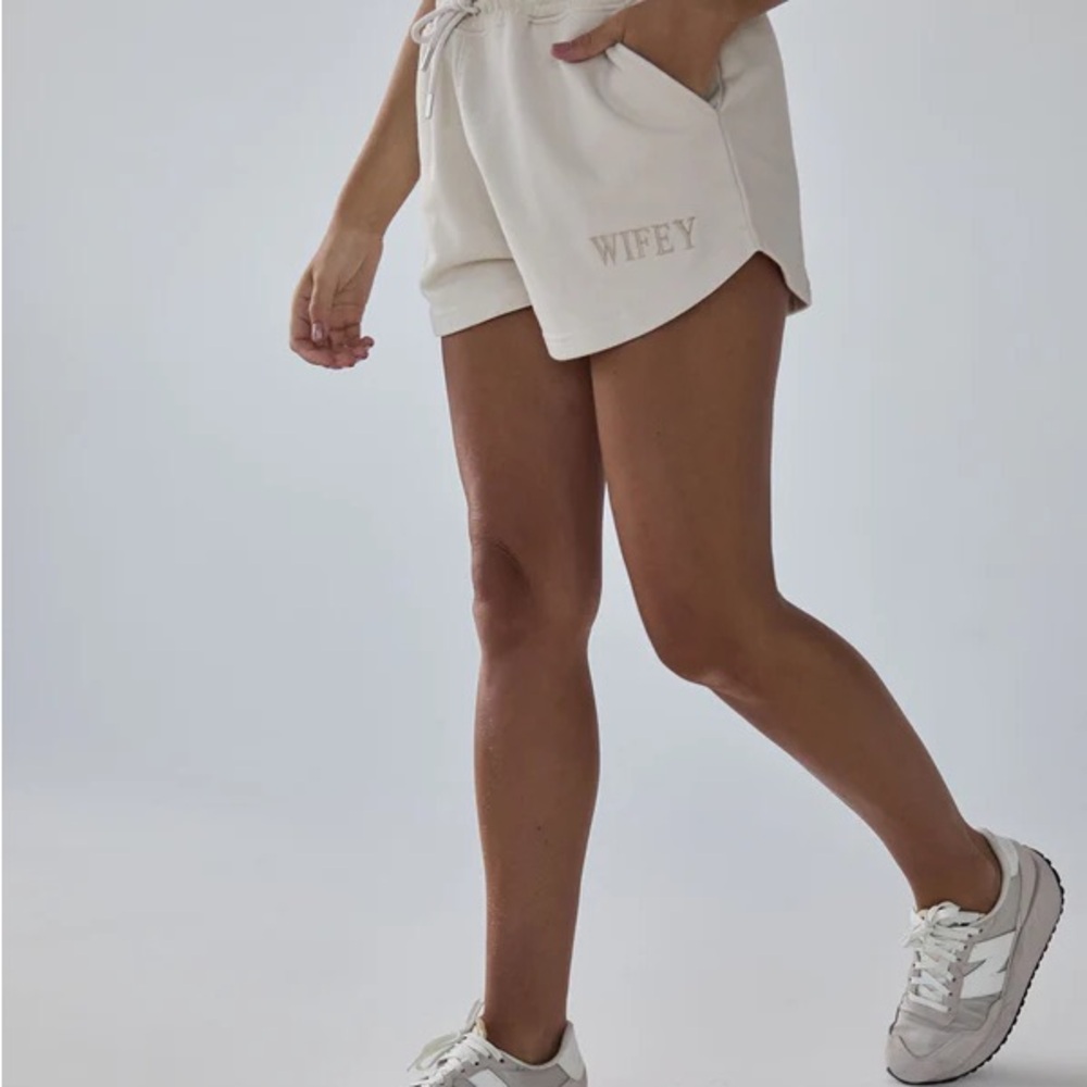 Champagne ‘Wifey’ Sweat Shorts